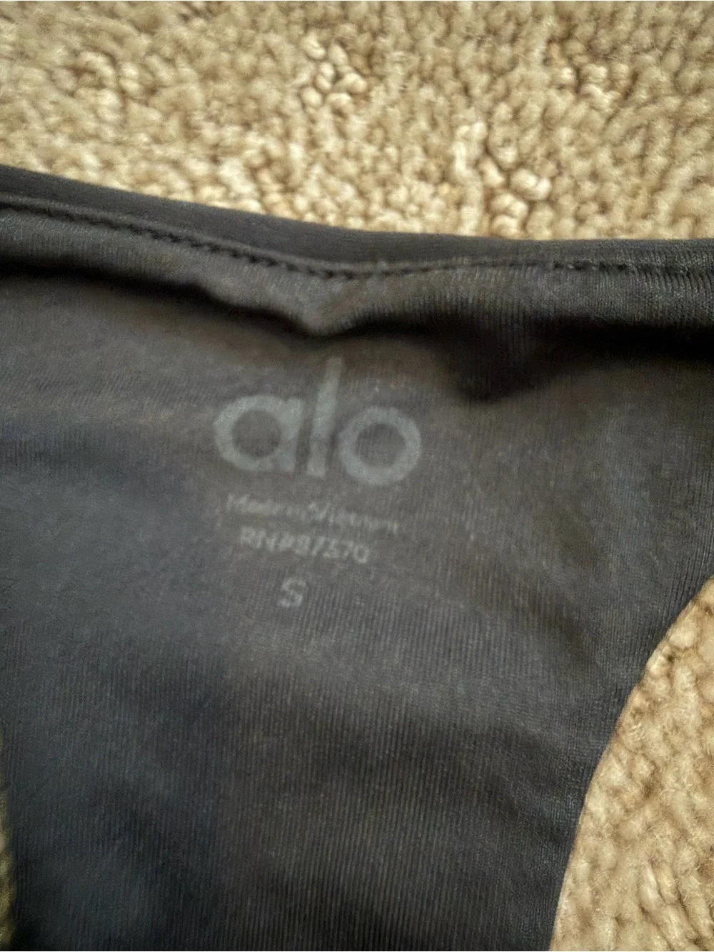 ALO Yoga Black High-Neck Racerback Sports Bra